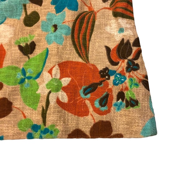 Soft Burlap Floral Midi Skirt - Picture 4 of 11